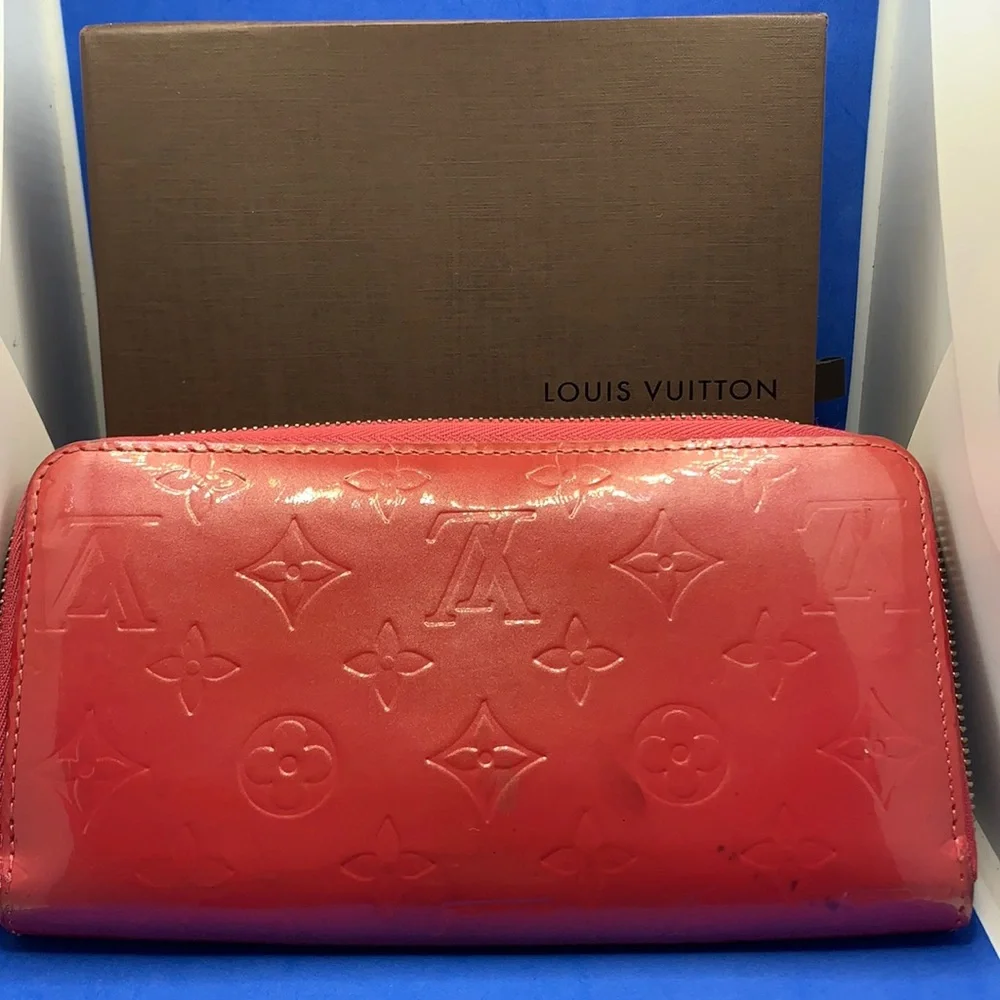 💖 💝 LOUIS VUITTON‎ Vernice pink/ gold patent Leather Zippy Wallet - Picture 2 of 13